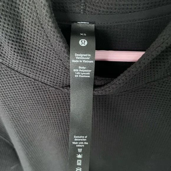 NEW Lululemon Black Shift Stitch Hoodie XS - Picture 4 of 5